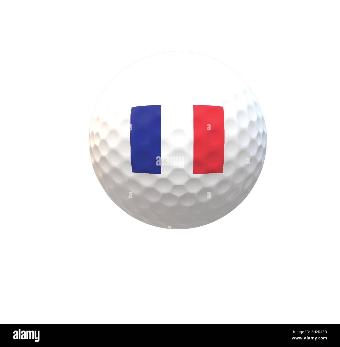 Ballon de golf avec drapeau de France Illustration de Vecteur