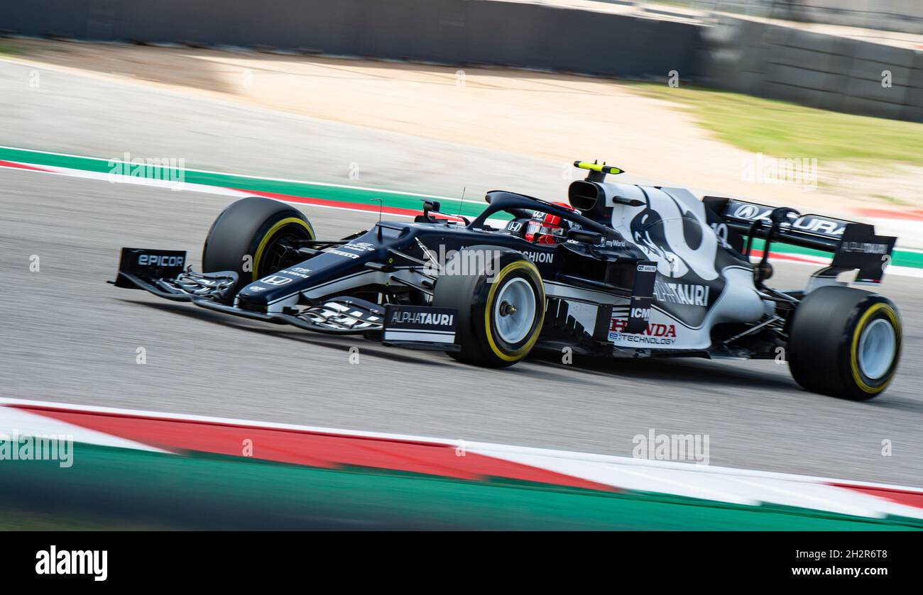 Austin, Texas, États-Unis.23 octobre 2021.Pilote de F1 10 PIERRE GASLY Scuderia Alpha Tauri Honda à son tour 13 au cours de la 3ème séance d'entraînement.(Image de crédit : © Hoss Mcbain/ZUMA Press Wire) Banque D'Images