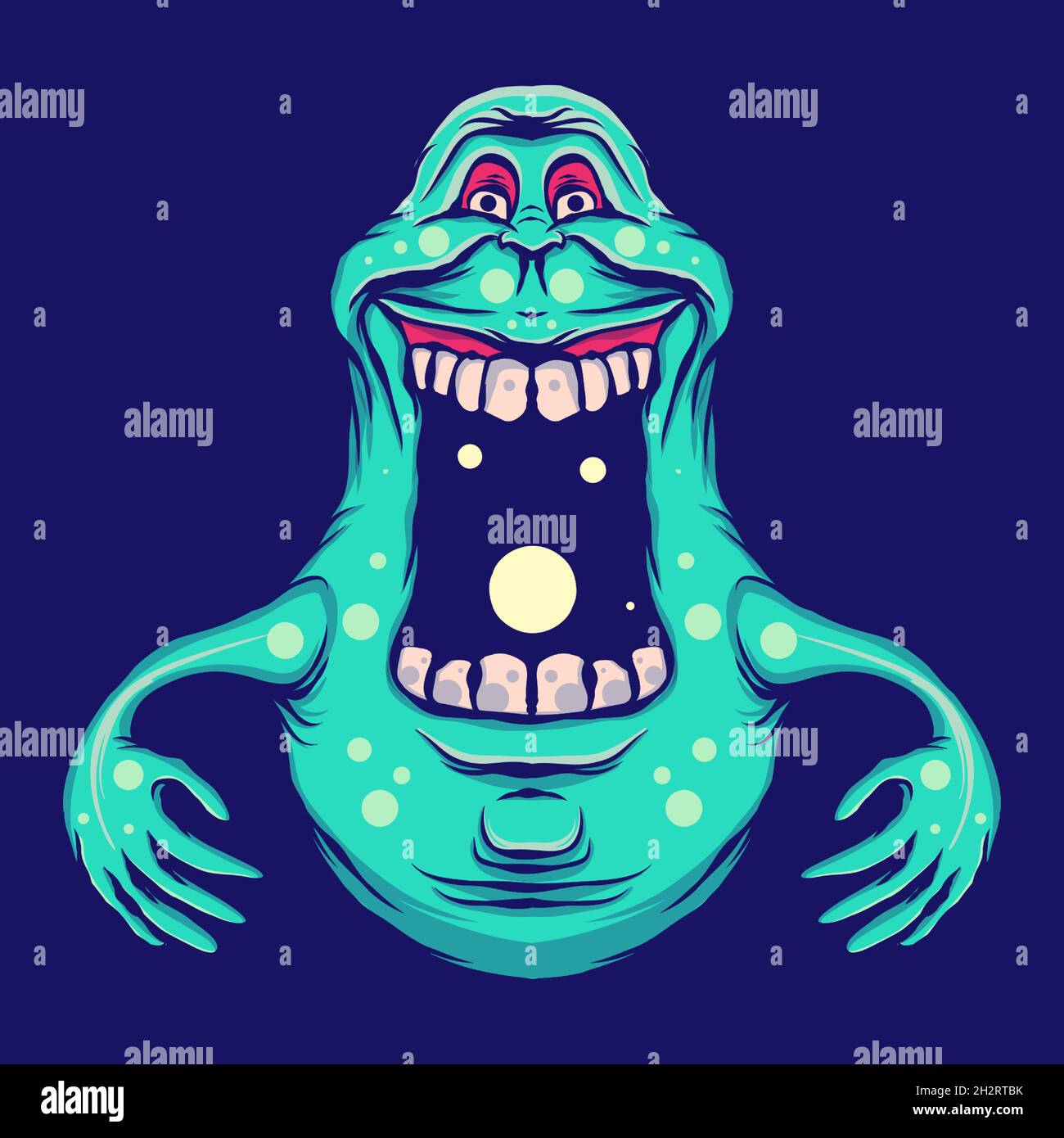 ILLUSTRATION D'UN MONSTRE EN COLÈRE Illustration de Vecteur