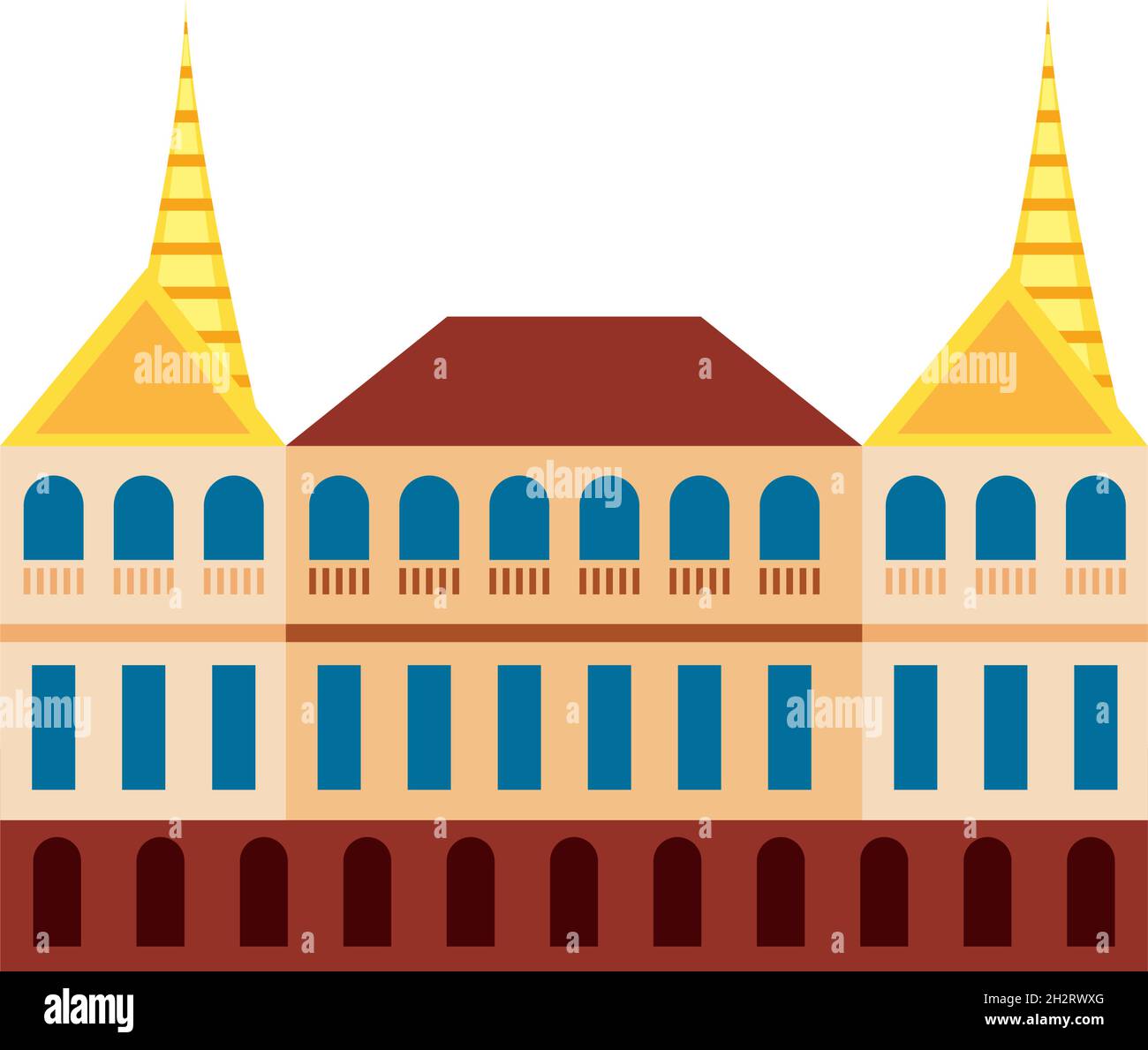 temple à bangkok thaïlande Illustration de Vecteur