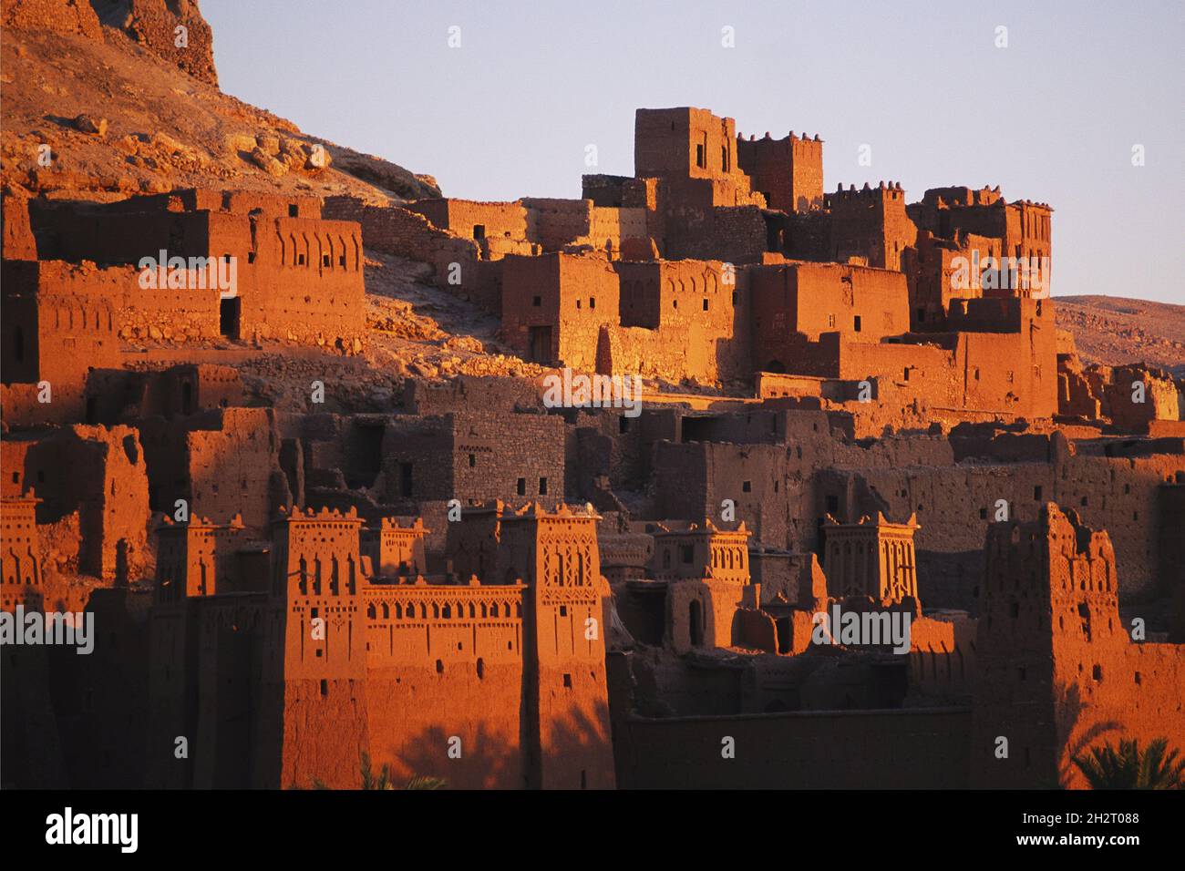 MAROC, PROVINCE D'OUARZAZATE, AIT BENHADDOU EST UN SITE CLASSÉ AU PATRIMOINE MONDIAL DE L'UNESCO DEPUIS 1987 Banque D'Images