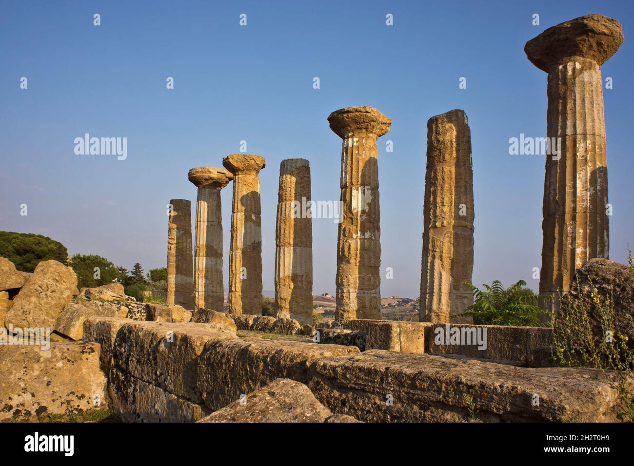 ITALIE.SICILE.AGRIGENTO.VALLÉE DES TEMPLES Banque D'Images