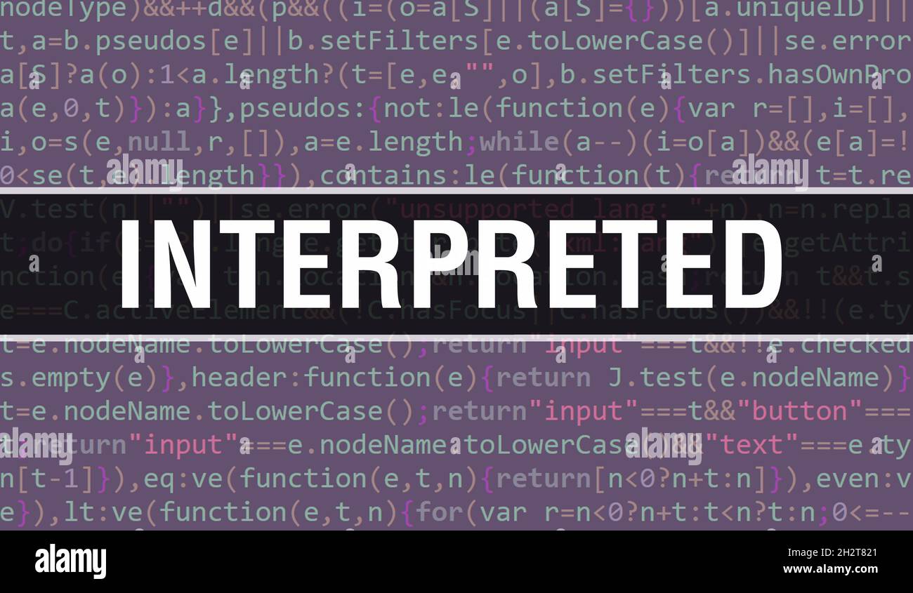 Concept interprété avec des parties aléatoires du code de programme ...