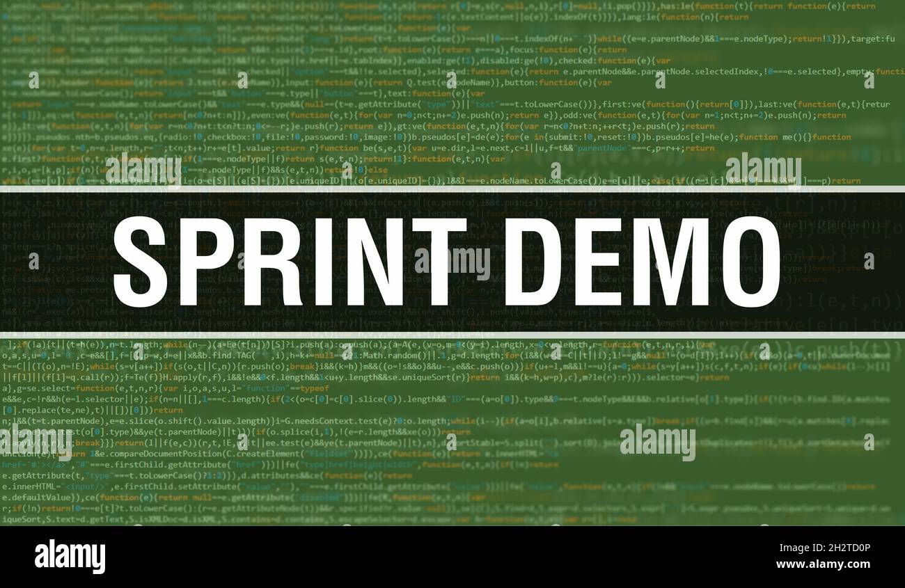Démo Sprint avec technologie Abstract Code binaire arrière-plan.données binaires numériques et concept de données sécurisées.Logiciel Banque D'Images
