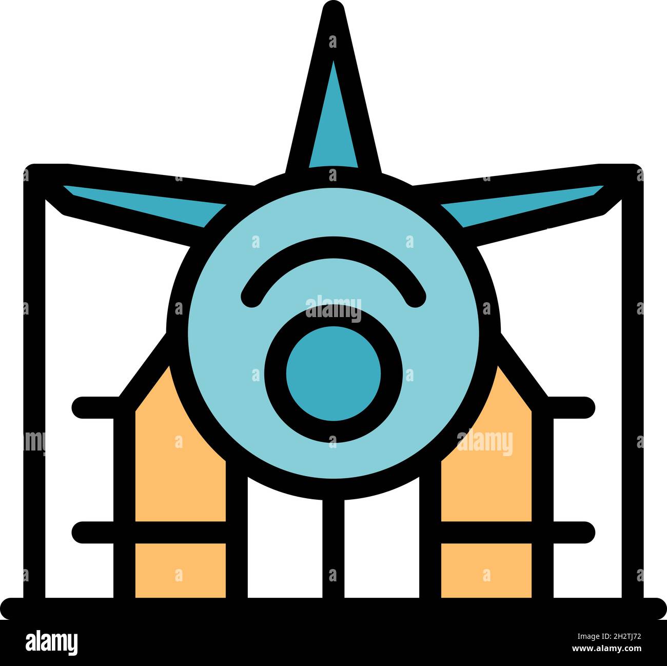 Icône de réparation générale d'avion.Contour général avion réparation vecteur icône couleur plat isolé Illustration de Vecteur