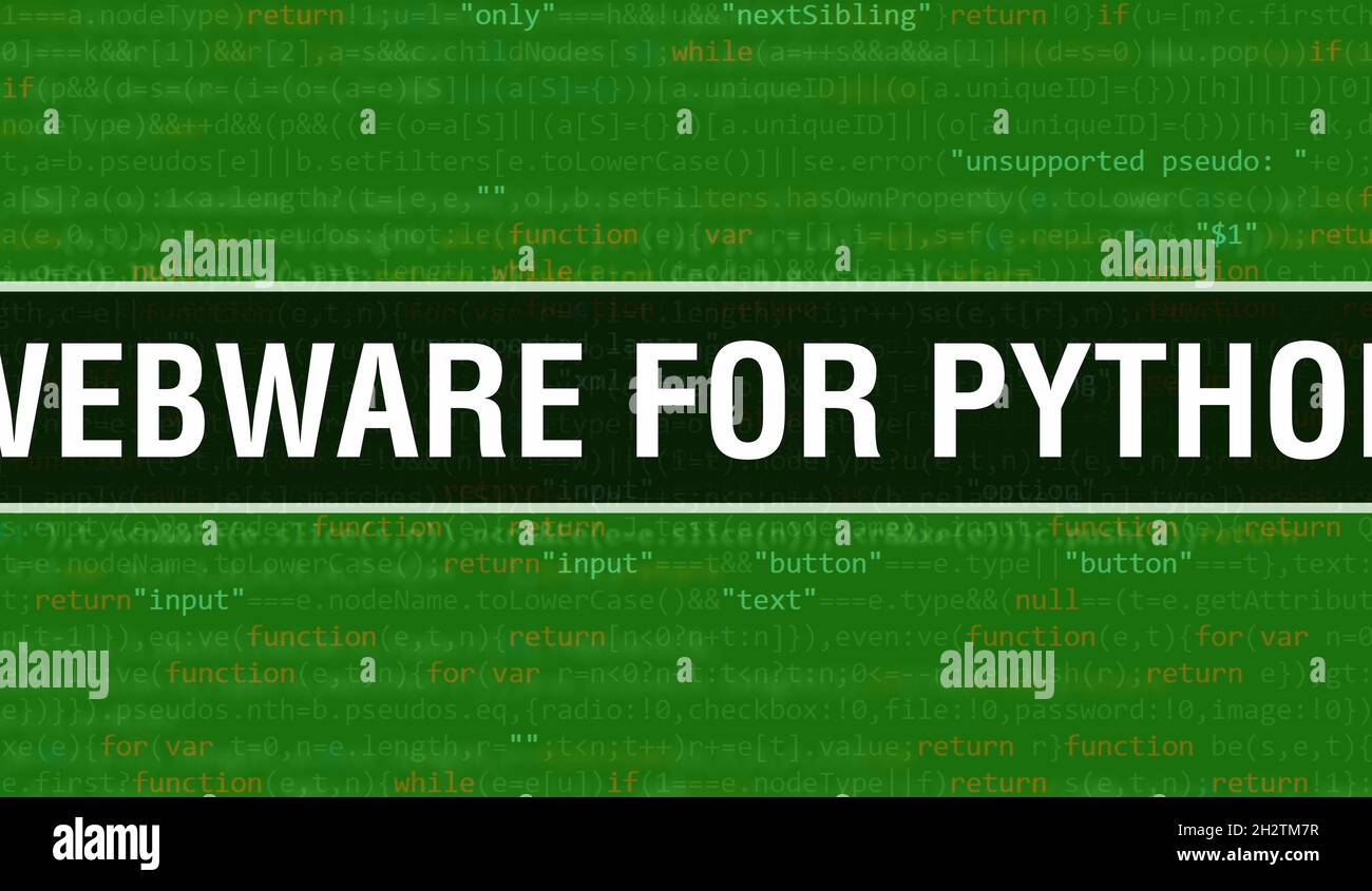 Webware pour Python texte écrit sur le code de programmation résumé technologie de base du développeur de logiciels et de script d'ordinateur.Webware pour Python conce Banque D'Images