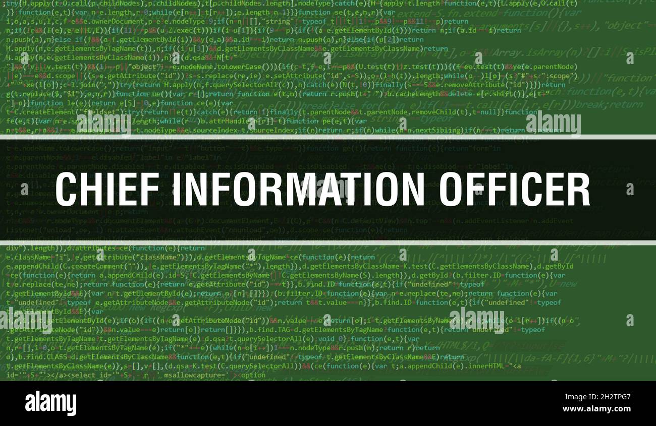 Directeur de l'information avec expérience en technologie numérique de code binaire.Résumé du code de programme et chef de l'information .Prog Banque D'Images