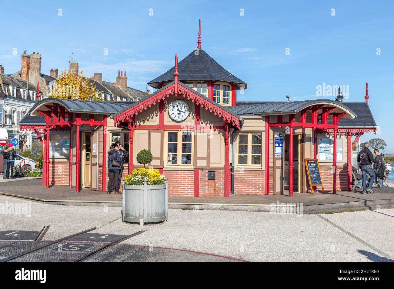 Gare du chemin de fer à vapeur de la Baie de somme à Saint-Valery, France Banque D'Images