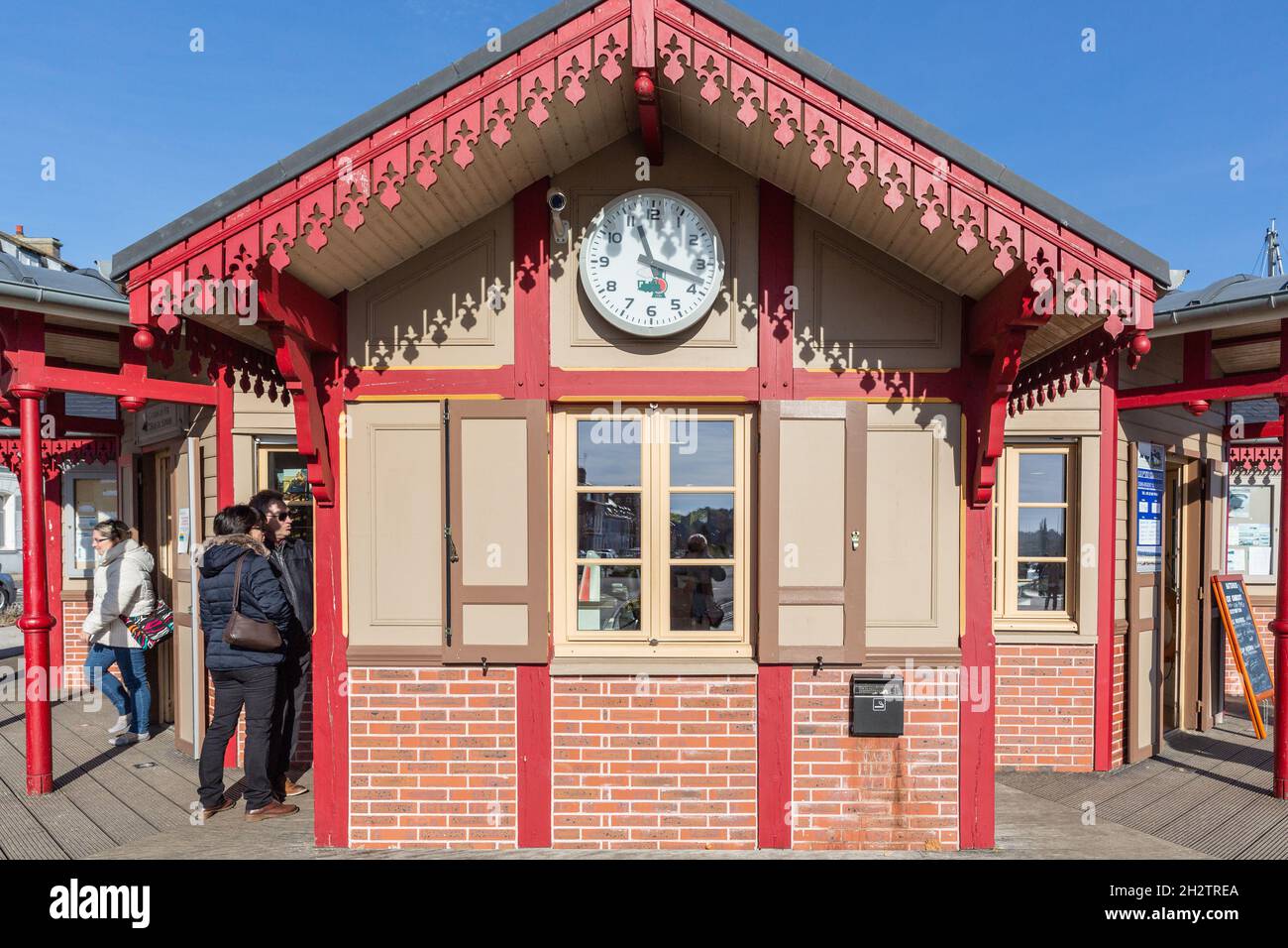 Gare du chemin de fer à vapeur de la Baie de somme à Saint-Valery, France Banque D'Images
