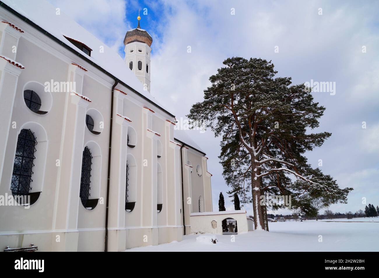 Église Saint-Coloman à Schwangau dans les Alpes (Bavière, Allemagne) Banque D'Images