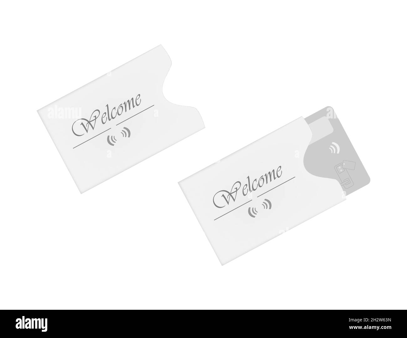 Porte-carte-clé RFID de l'hôtel et du motel isolé sur fond blanc.Pochette  pour carte de visite.Enveloppe en papier.Modèle vectoriel Image Vectorielle  Stock - Alamy