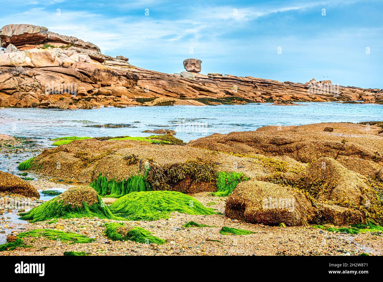 Cote de Granit Rose - Côte de Granit Rose, Bretagne, France Banque D'Images