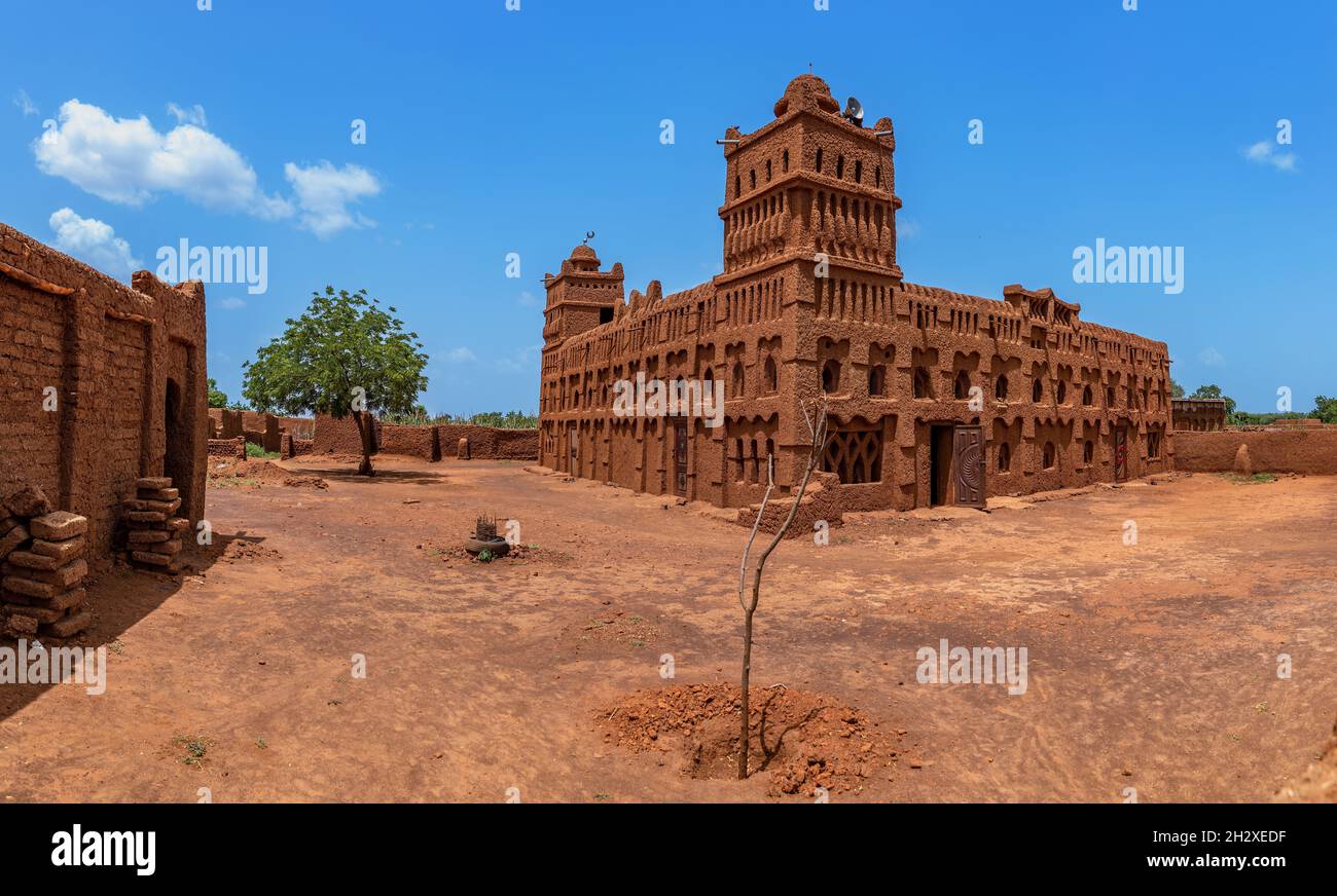 Une mosquée Clay village Yamma au Niger Banque D'Images