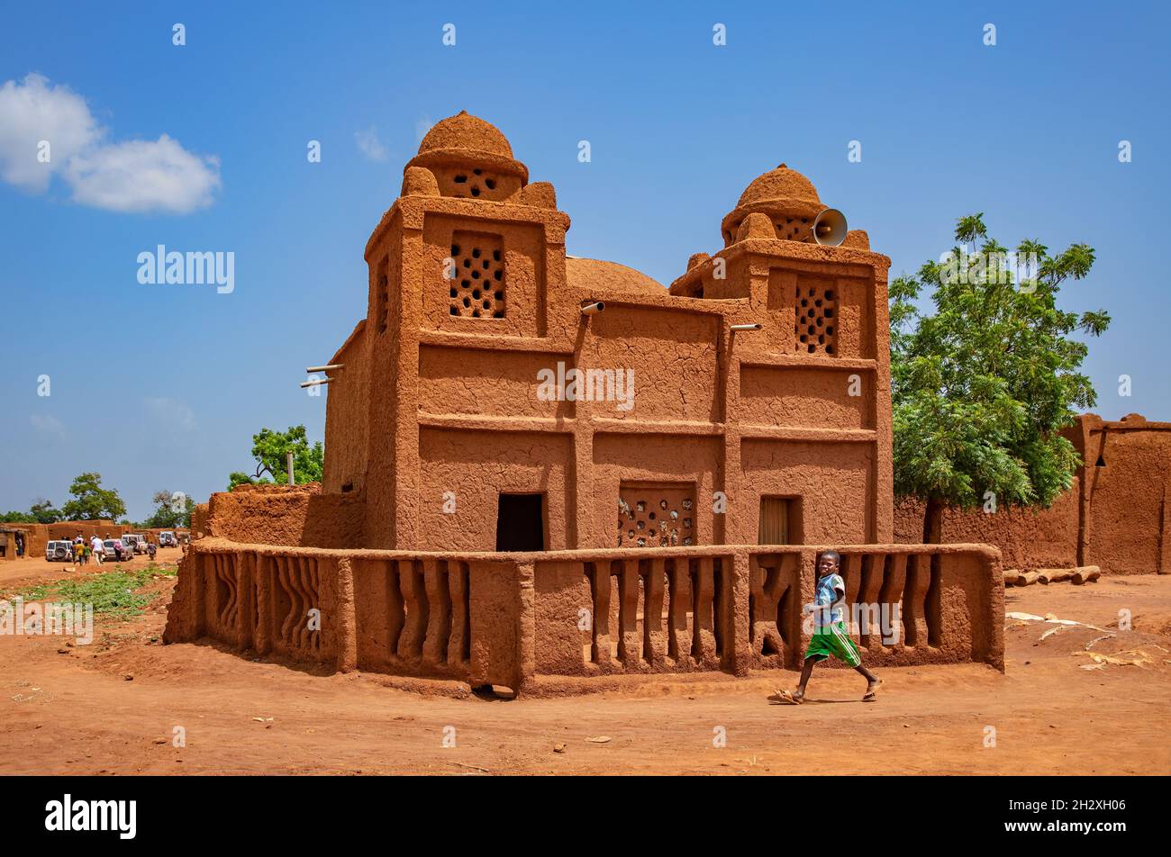 Une mosquée d'argile dans le village de Yamma, Niger Banque D'Images