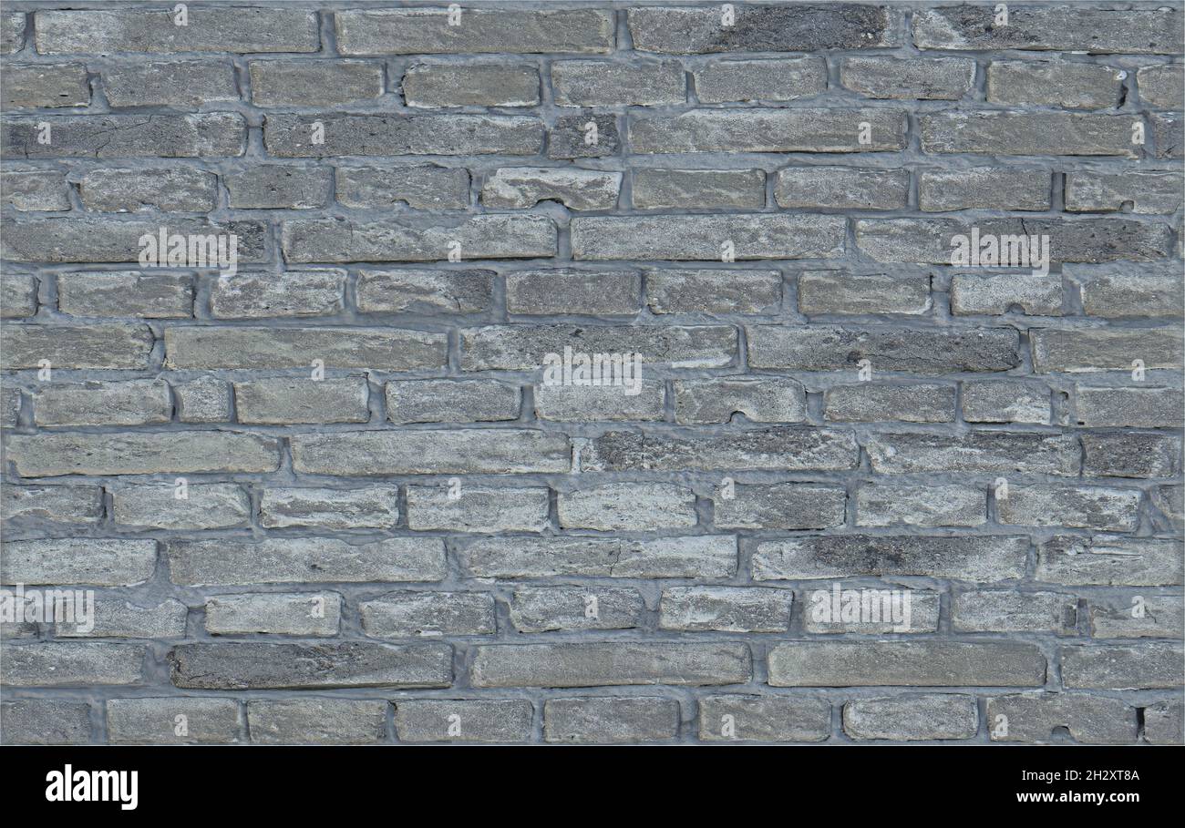 Arrière-plan de la texture du mur de briques gris grunge. Détails de haute qualité Banque D'Images
