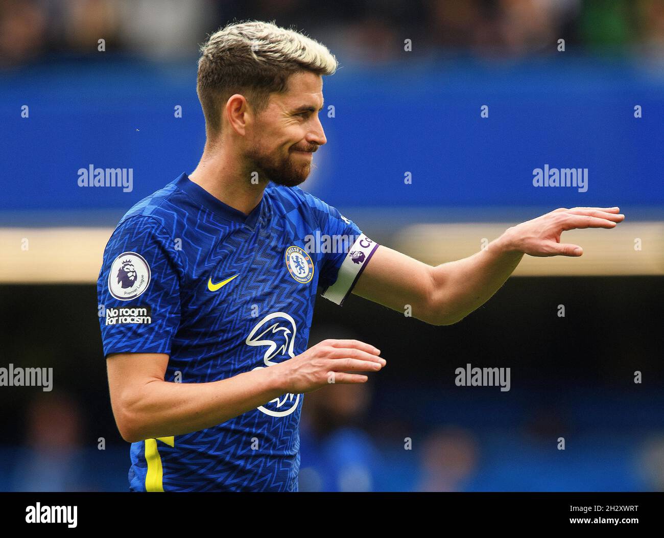 Londres, Royaume-Uni, 23 octobre 2021 - Chelsea contre Norwich City - Premier League - Stamford Bridge Jorginho de Chelsea pendant le match au Stamford Bridge.Crédit photo : © Mark pain / Alamy Live News Banque D'Images