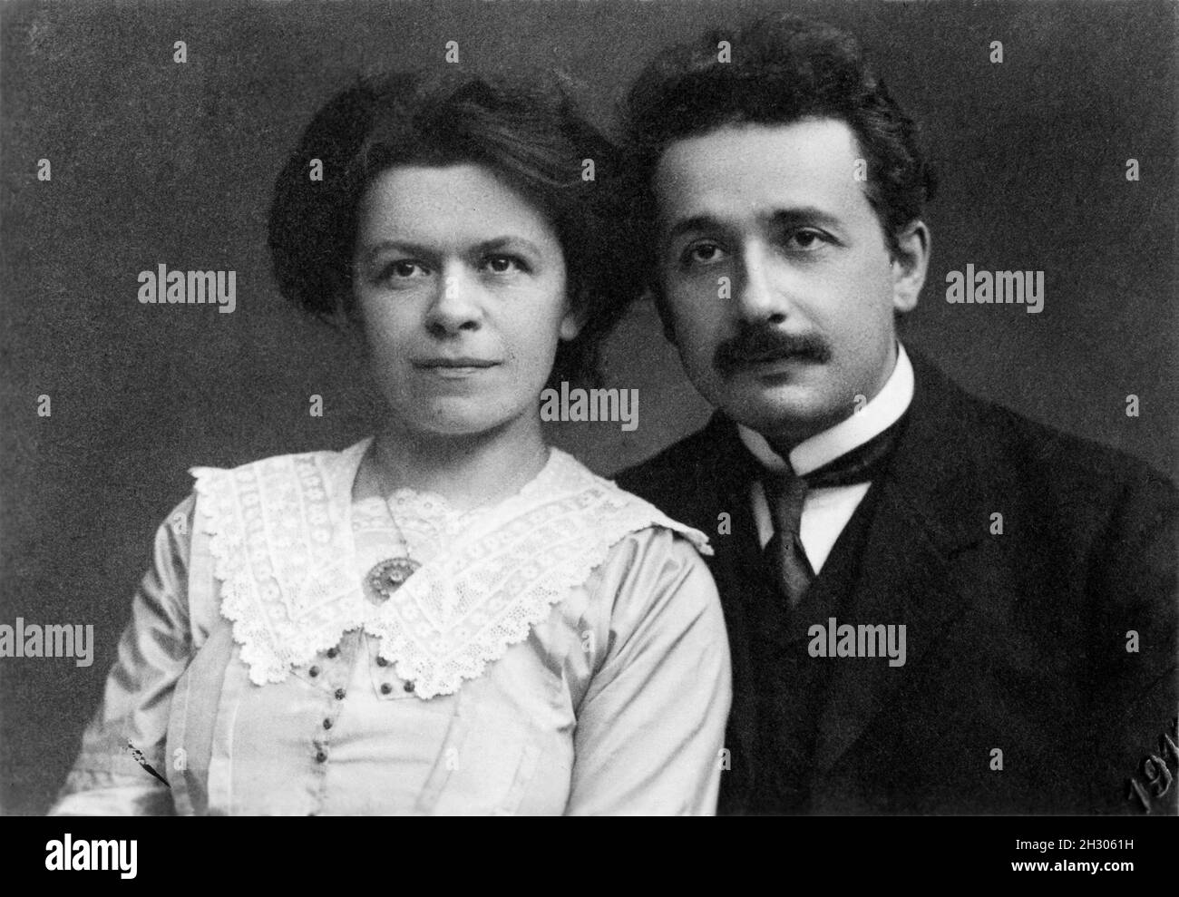 Albert Einstein et son épouse Mileva Maric Banque D'Images