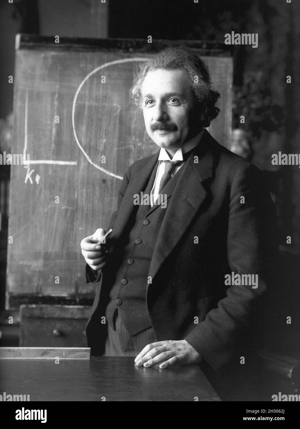 Albert Einstein à l'âge de 42 ans Banque D'Images