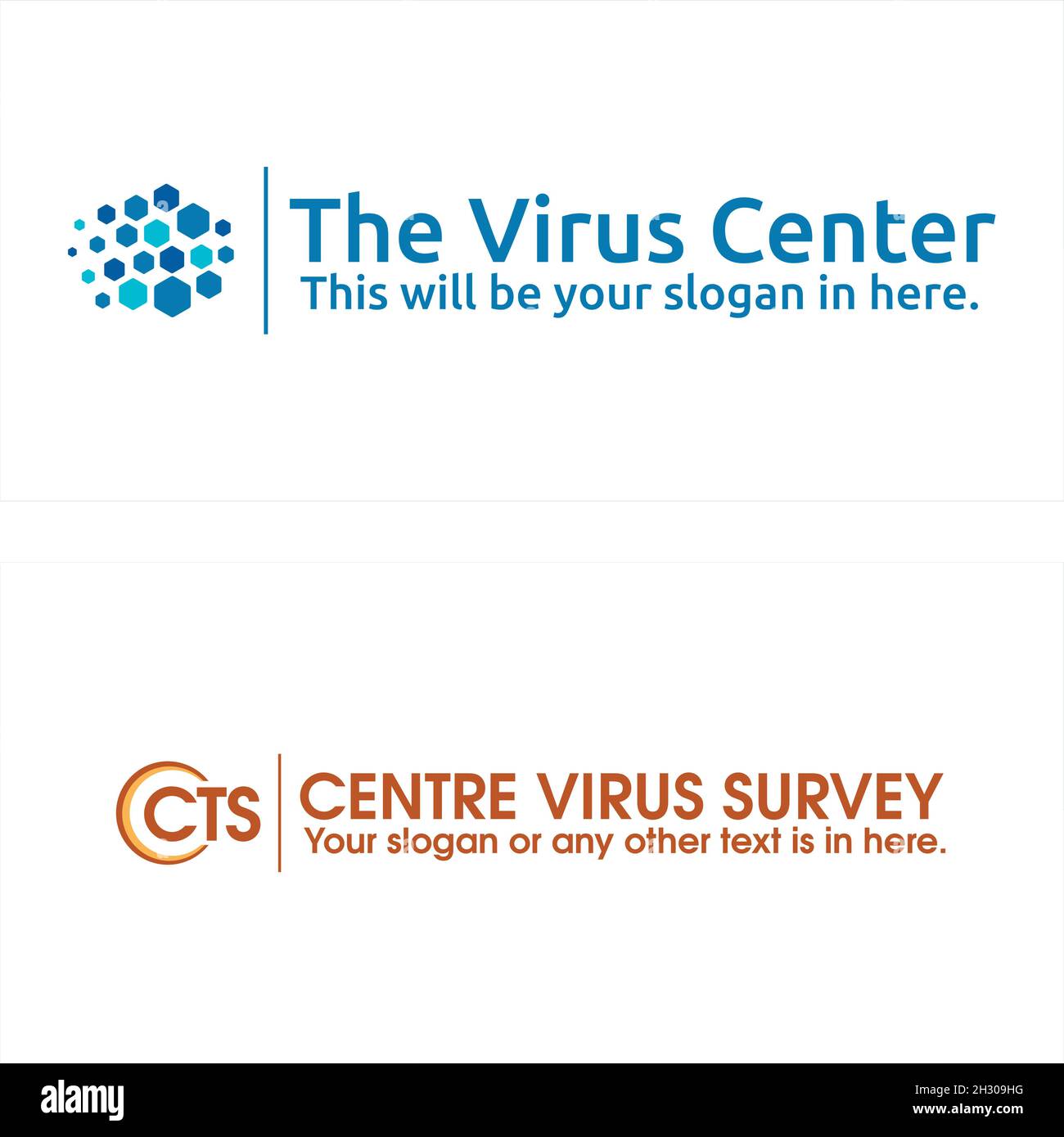 Technologie de la science moderne six pans virus centre logo conception Illustration de Vecteur