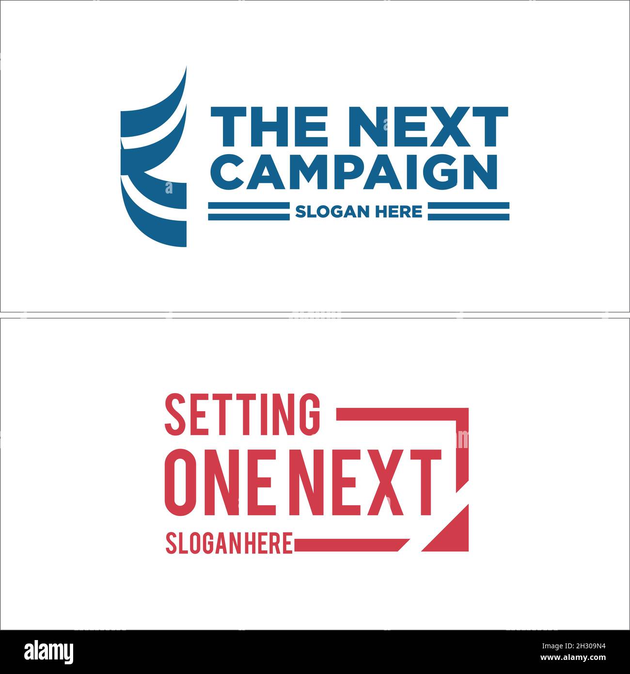 Moderne Wordmark oscillation rectangle texte campagne logo Design Illustration de Vecteur