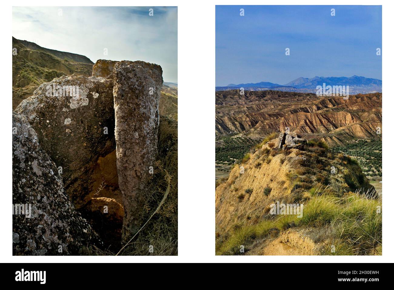 Parc mégalithique de Gorafe.Grenade - Andalousie, Espagne. Banque D'Images Parc mégalithique de Gorafe.Grenade - Andalousie, Espagne. Banque D'Images