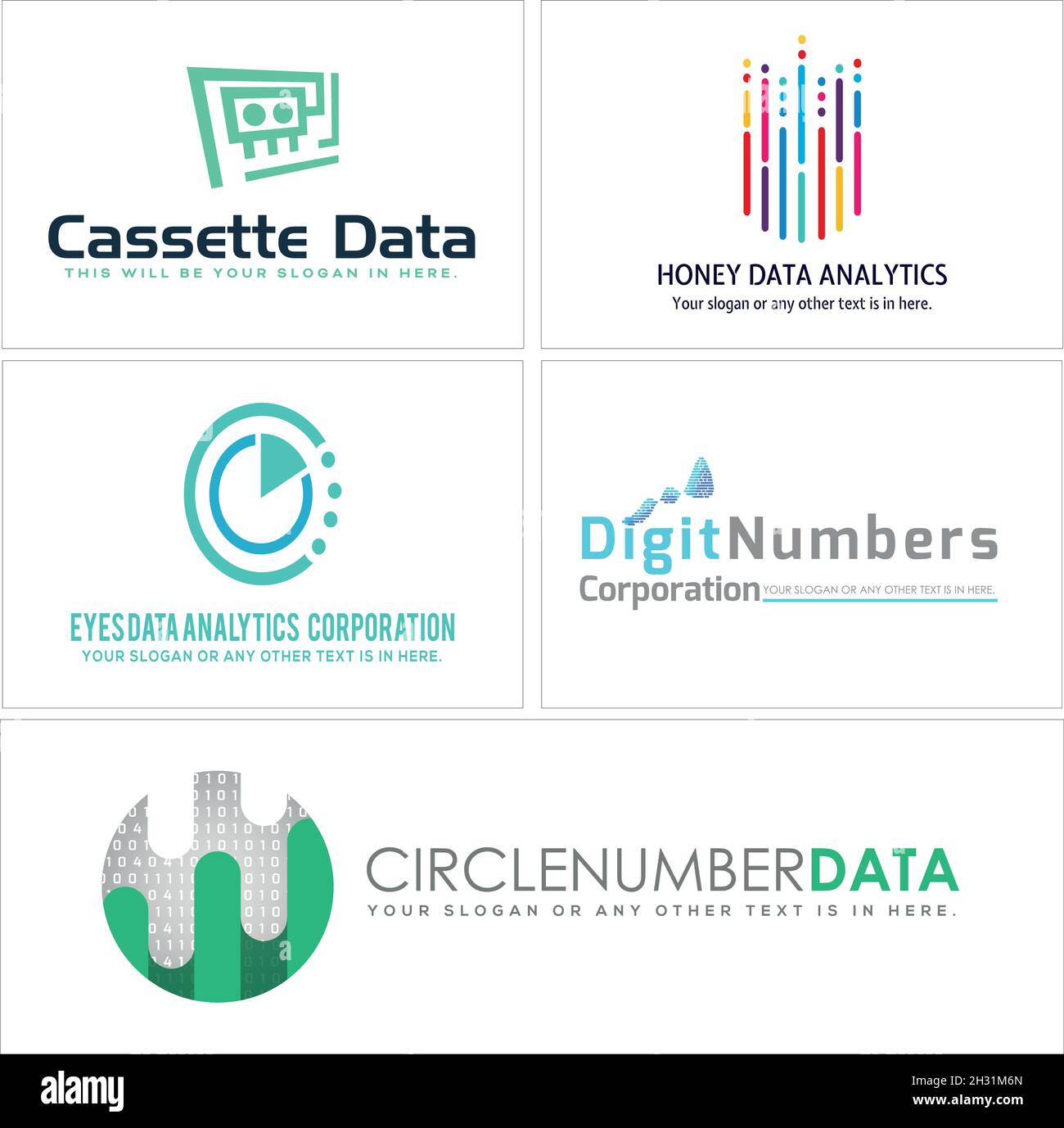 Design du logo du cercle graphique de la société Data Analytics Illustration de Vecteur