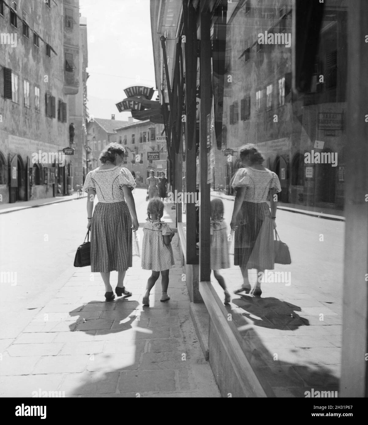 Ein Ausflug nach dans Schwaz Tirol, Deutsches Reich 1930er Jahre. Un voyage à Schwaz au Tyrol, l'Allemagne des années 1930. Banque D'Images