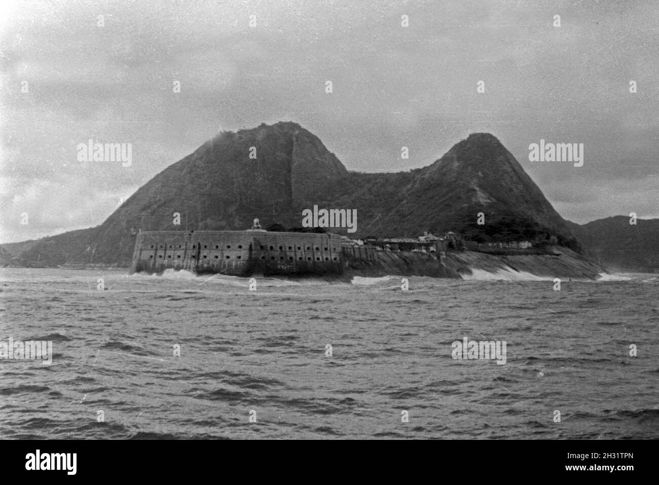 Die deutsche Walfangflotte vor Rio de Janeiro, Brésil 1930er Jahre. La flotte allemande à Rio de Janeiro, Brésil 1930. Banque D'Images