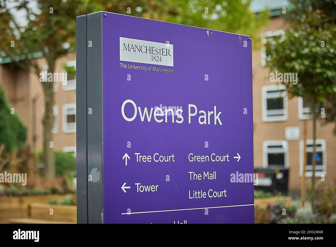 Hébergement étudiant à Owen’s Park, une partie de l’Université de Manchester Banque D'Images