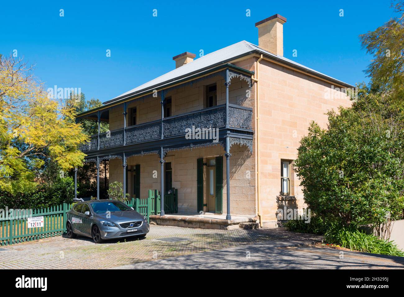 Grandview à Pymble, Sydney, Australie est un bâtiment en pierre de deux étages de la renaissance géorgienne qui a été ouvert en 1896 sous le nom de joint stock Bank Banque D'Images