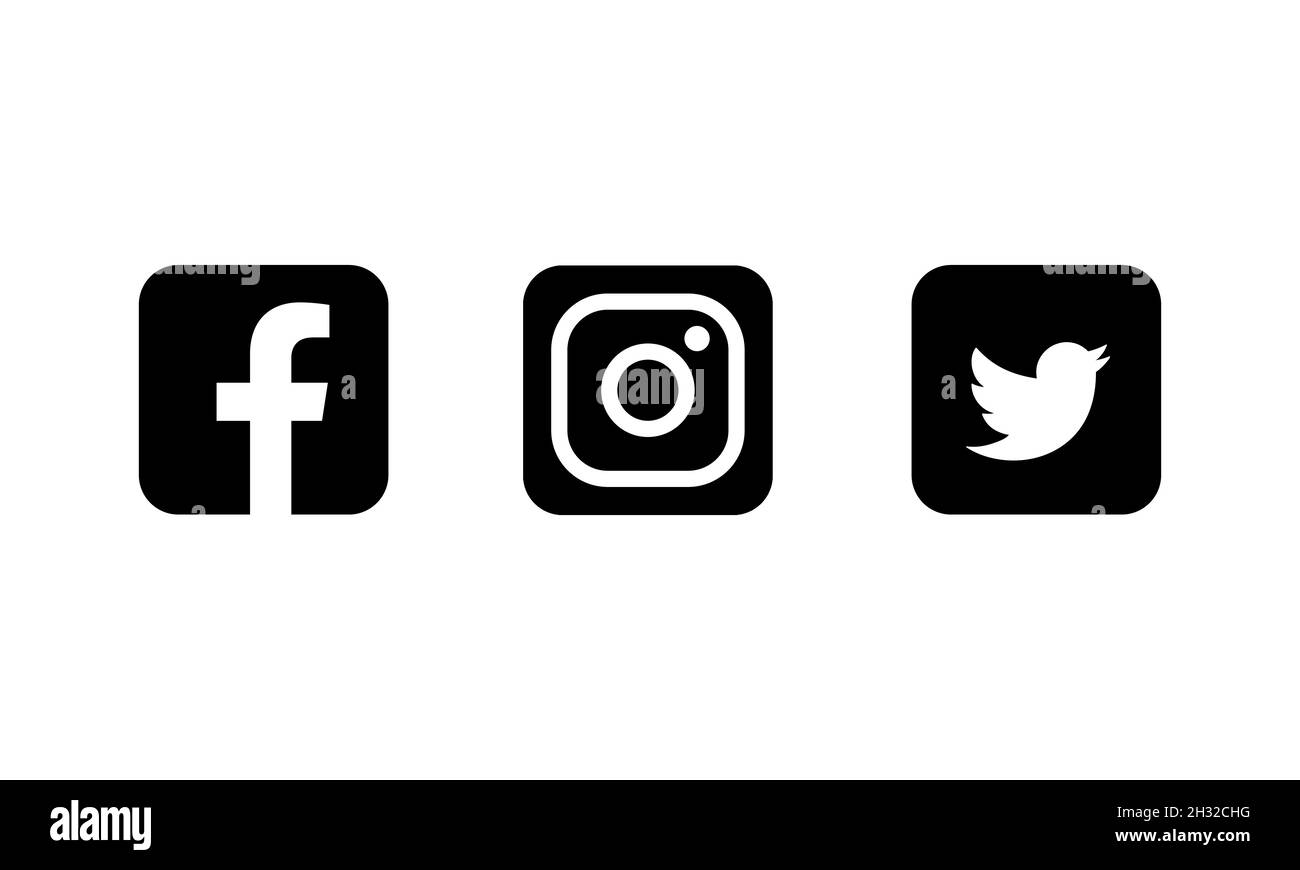 Facebook, twitter, instagram, youtube, snapchat,pinterest, whatsap, linkedin, periscope, vimeo - Collection du logo populaire des médias sociaux. Illustration de Vecteur