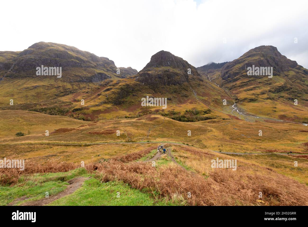 Three Sisters Viewpoint - Glen COE - Écosse, Royaume-Uni Banque D'Images