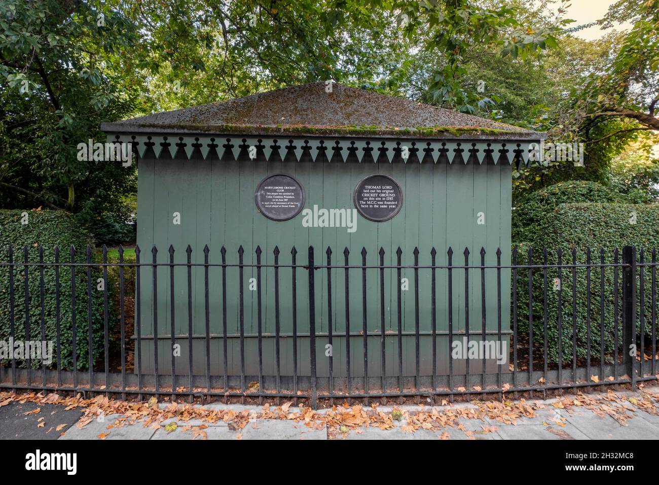 Site du terrain de cricket original de Lord, établi en 1787 par Thomas Lord à Dorset Square, près de Regent's Park, Marylebone, Westminster, Londres Banque D'Images