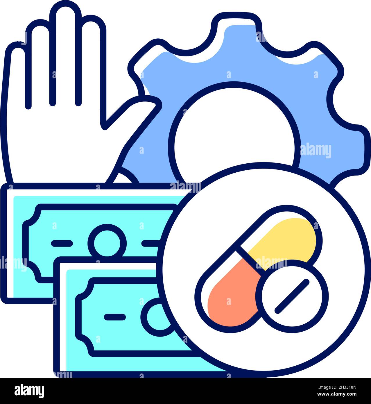 Études de faisabilité icône de couleur RVB Illustration de Vecteur