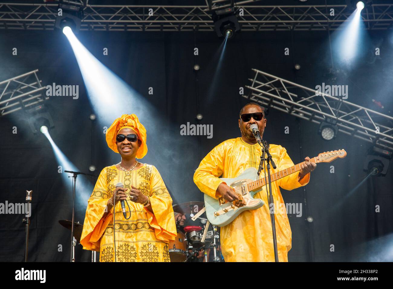 Toulouse (sud de la France) : le Festival Rio Loco le 13 juin 2021, l'un des premiers festivals en plein air en Europe après des mois sans vie culturelle du Banque D'Images