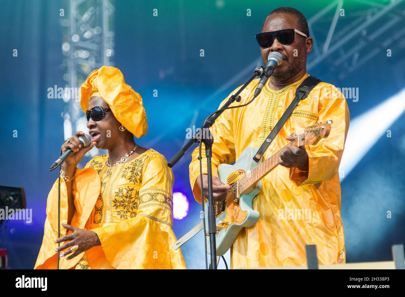 Toulouse (sud de la France) : le Festival Rio Loco le 13 juin 2021, l'un des premiers festivals en plein air en Europe après des mois sans vie culturelle du Banque D'Images