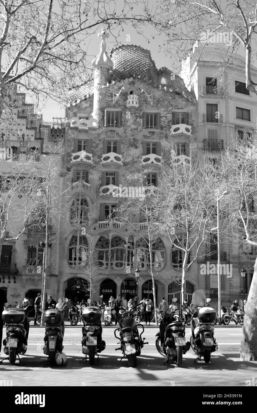 Casa Batllo dans le centre de Barcelone Banque D'Images