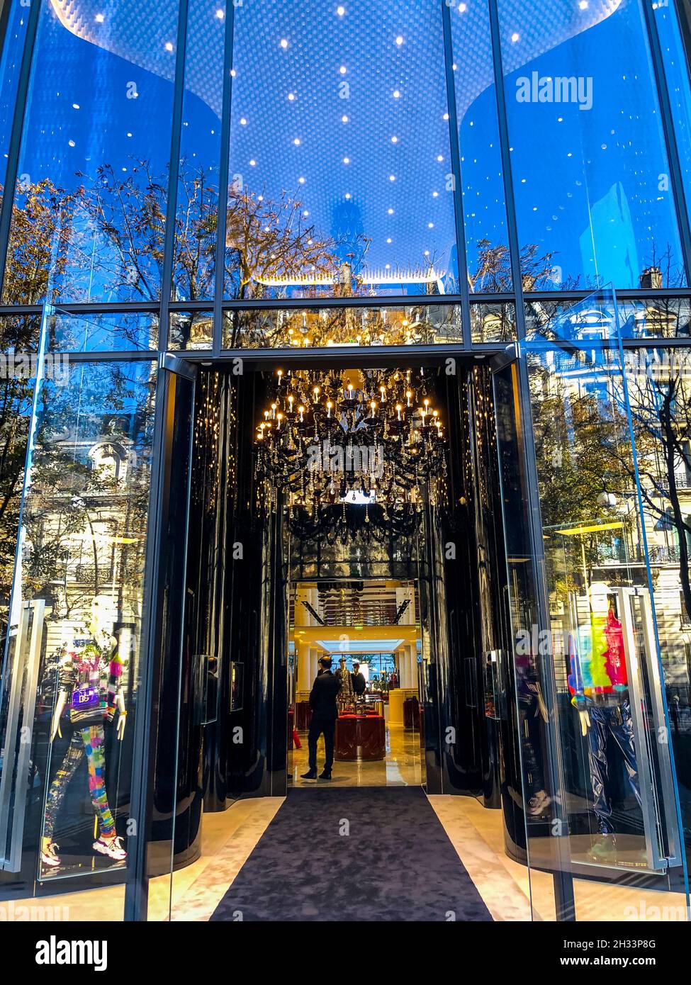 Paris, France, façade de la boutique de vêtements de luxe, Dolce et Gabbana Banque D'Images