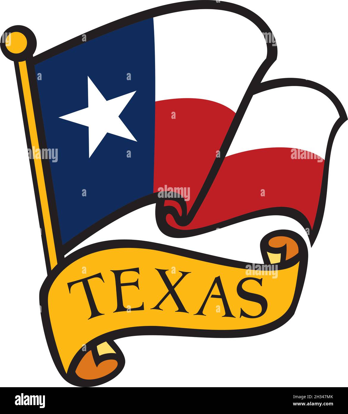 Drapeau de l'illustration du vecteur Texas Illustration de Vecteur