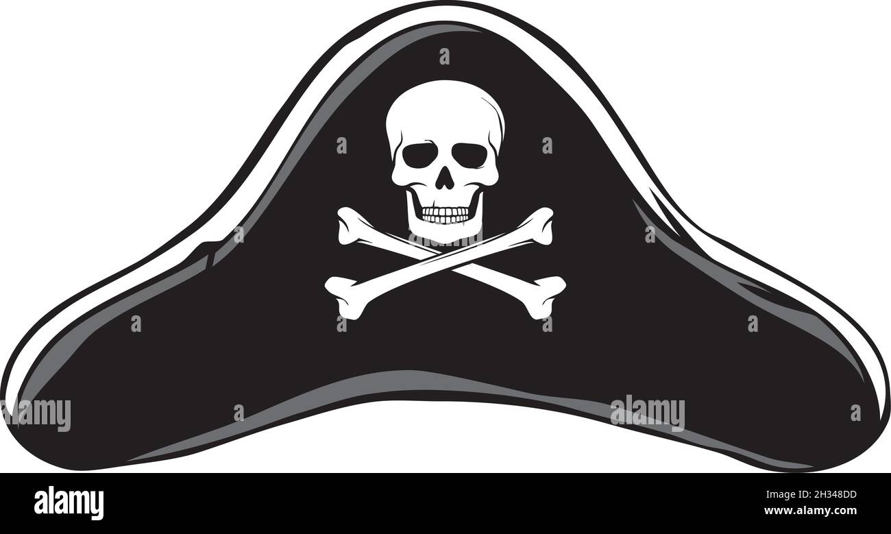 Illustration Black Pirate Hat Vector Illustration de Vecteur