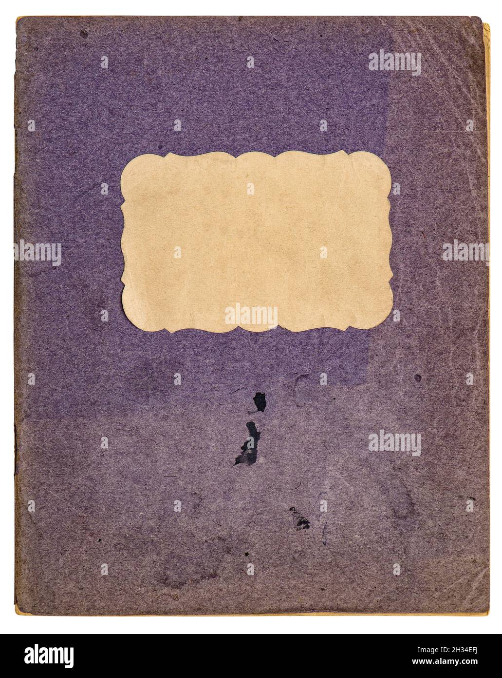 Couverture de journal de livre de l'ancienne école isolée sur fond blanc Banque D'Images