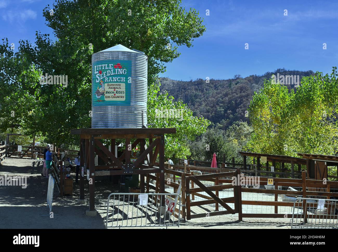 OAK GLEN, CALIFORNIE - 21 octobre 2021 : Little Seedling Ranch and Livery, à Los Rios Rancho, la plus grande ferme Apple de Californie du Sud. Banque D'Images