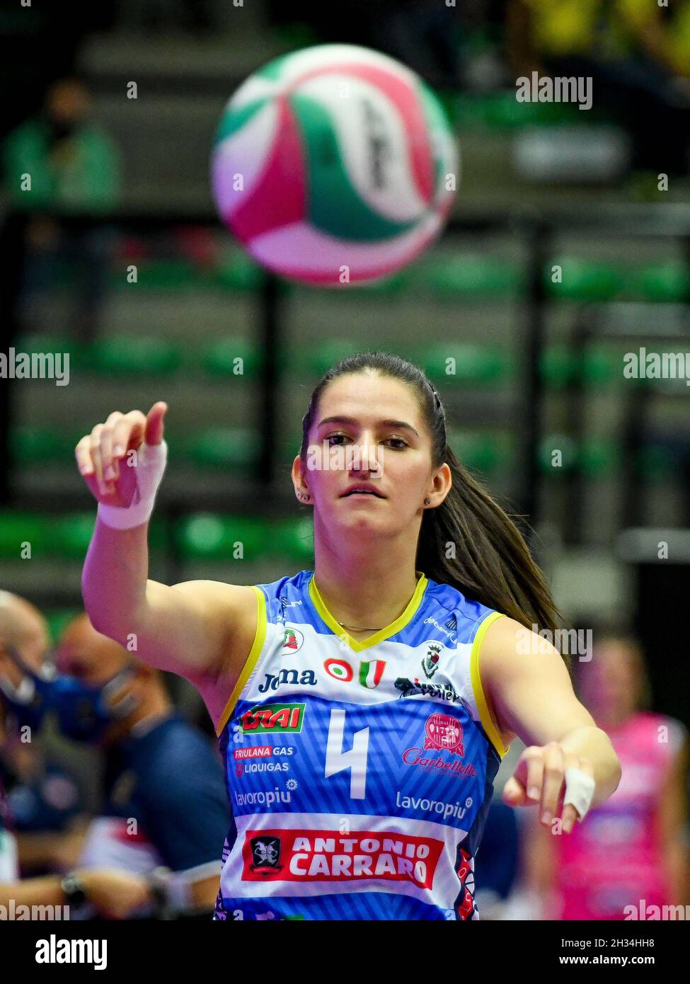 Trévise, Italie.21 octobre 2021.Bozana Butigan (Conegliano) pendant Imoco Volley Conegliano vs Igor Gorgonzola Novara, Volleyball Italien série A1 femmes Match à Trévise, Italie, octobre 21 2021 crédit: Agence de photo indépendante/Alamy Live News Banque D'Images