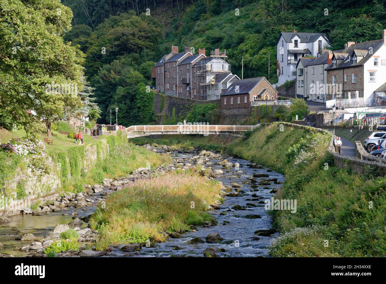 East Lyn River, Lynmouth, Exmoor Coast, Devon, Royaume-Uni Banque D'Images