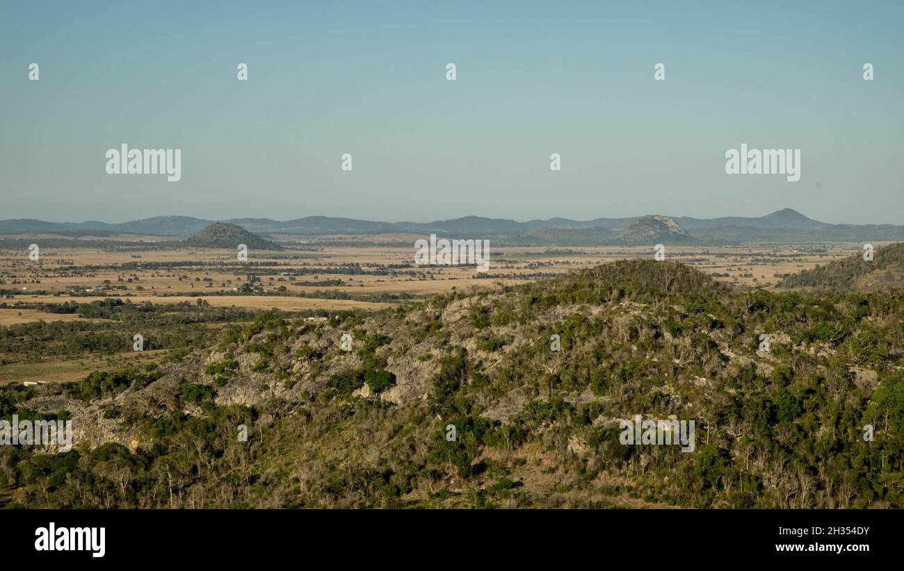 Vue vers le sud depuis l'Etna, Queensand, Australie Banque D'Images