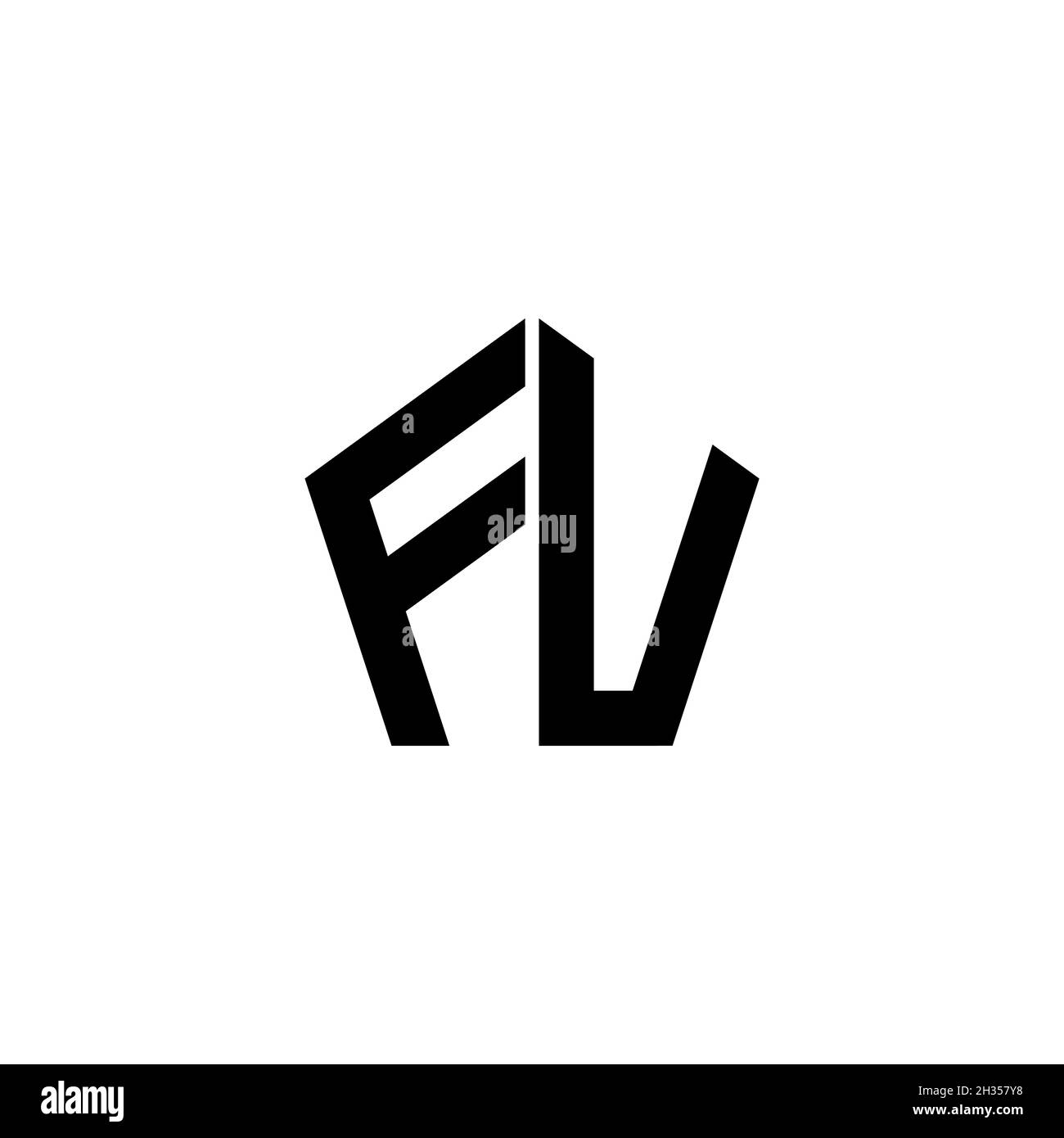 LETTRE du logo FU Monogram avec motif géométrique polygonal isolé sur fond blanc.Polygonale étoile, étoile de bouclier géométrique. Illustration de Vecteur