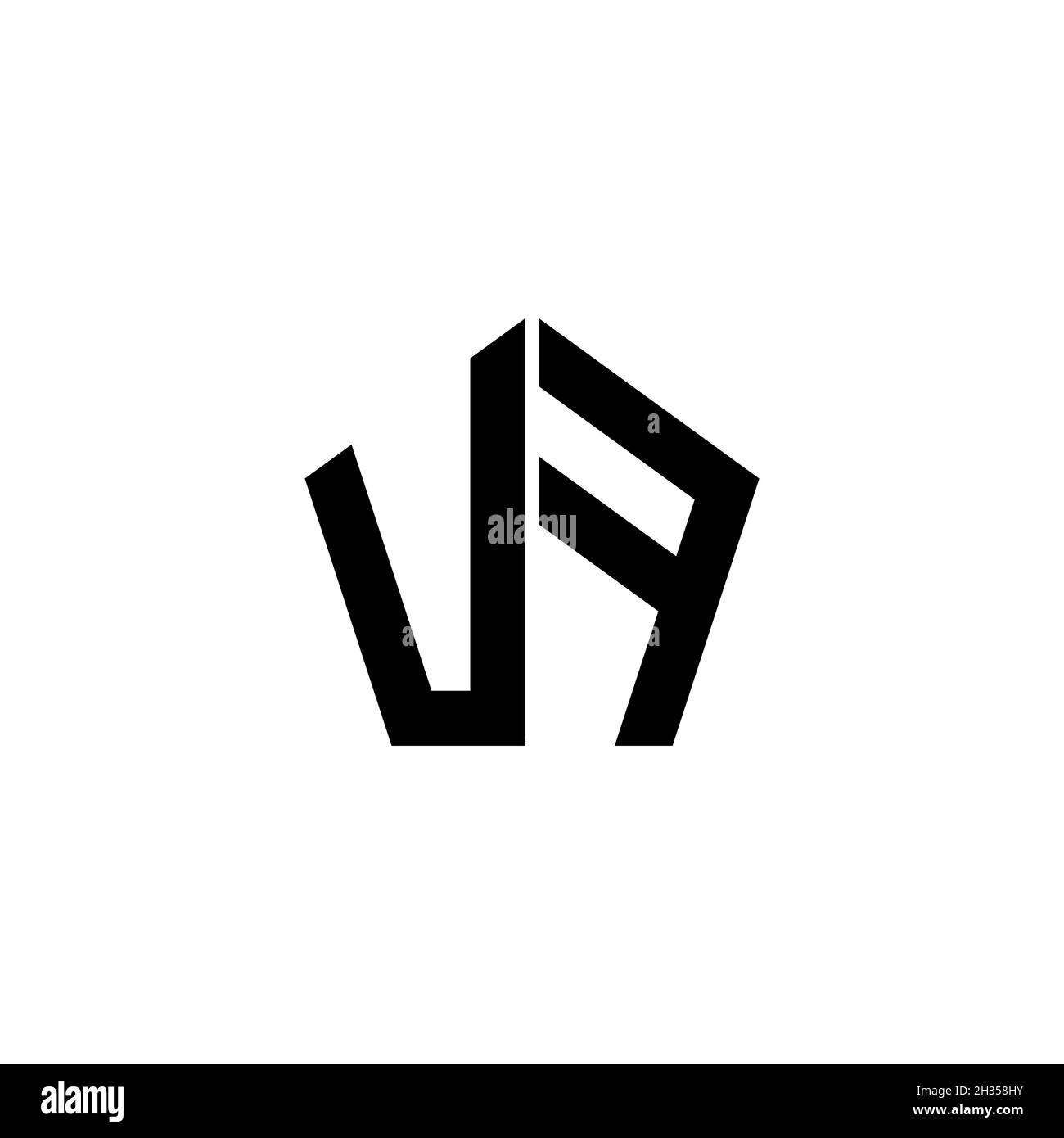 Lettre du logo UF Monogram avec motif géométrique polygonal isolé sur fond blanc.Polygonale étoile, étoile de bouclier géométrique. Illustration de Vecteur