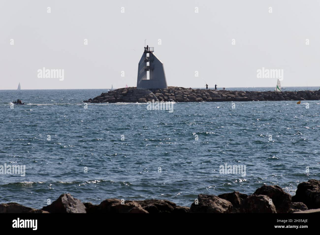 La Grande Motte, France.26 août 2021. La mer à la Grande Motte, Herault, France. Crédit : Véronique Phitoussi Banque D'Images