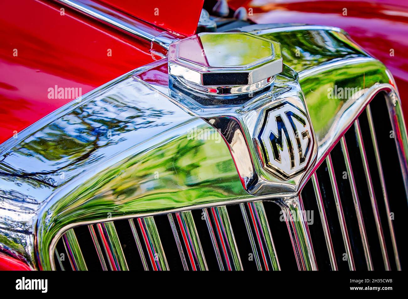 Un TF 1500 de 1955 MG est exposé au 31e British car Festival annuel, le 24 octobre 2021, à Fairhope, Alabama. Banque D'Images