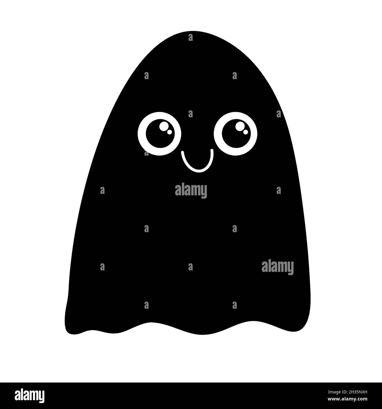 Halloween Doodle Ghost pour les tissus et les textiles et l'emballage Banque D'Images